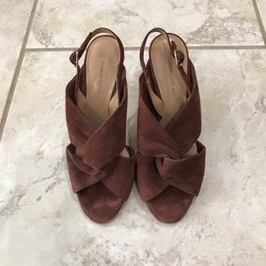 Banana Republic brown suede heels